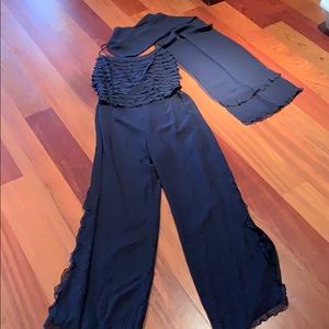 Carlisle silk pants cocktail outfit worn once Sz 4